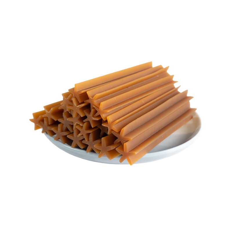 Nourriture solide pour chien pentagonale haute qualité au goût d'arachide de 12 cm