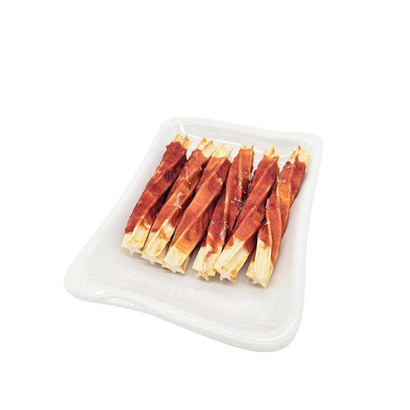 Friandises naturelles biologiques pour chiens enveloppées de viande de 12 cm, bâtonnets sains enveloppés de canard