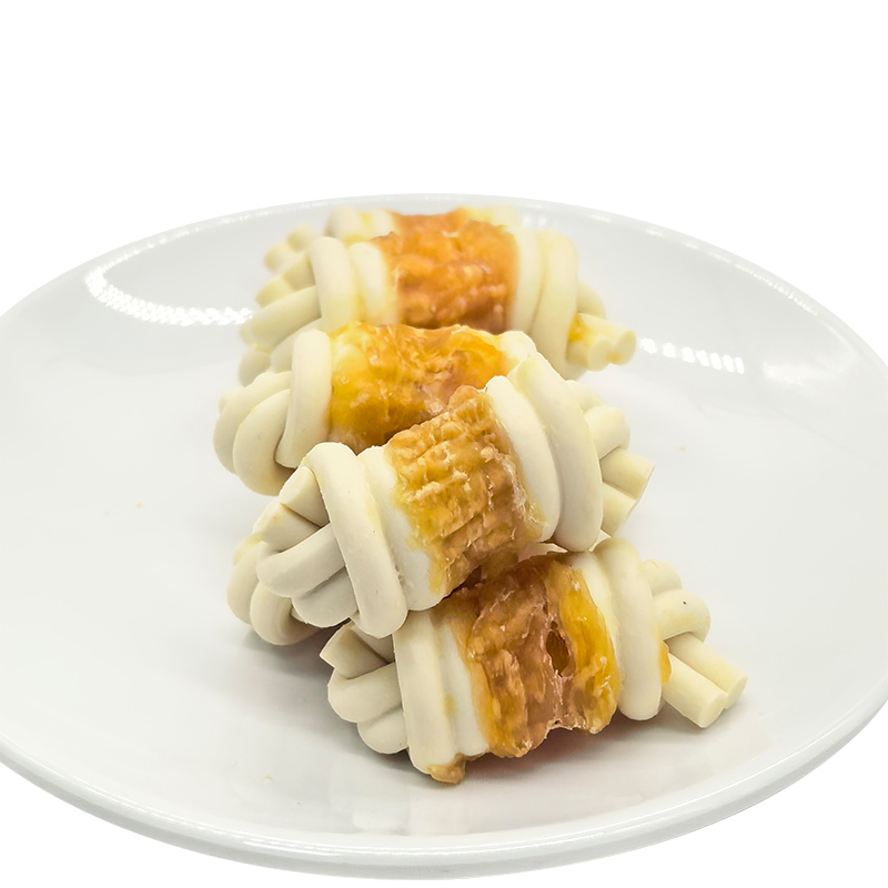 Friandises dentaires pour chiens, bâtonnets de friandises aromatisés au poulet, collations saines naturelles et biologiques pour animaux de compagnie.