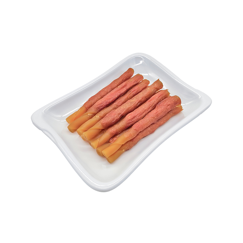 Bâton de friandises roulées pour chiens en pâte de canard unicolore